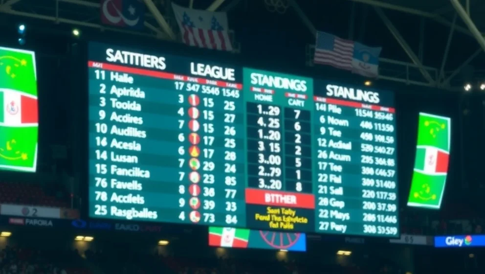 Poängställningen i AS Roma idag